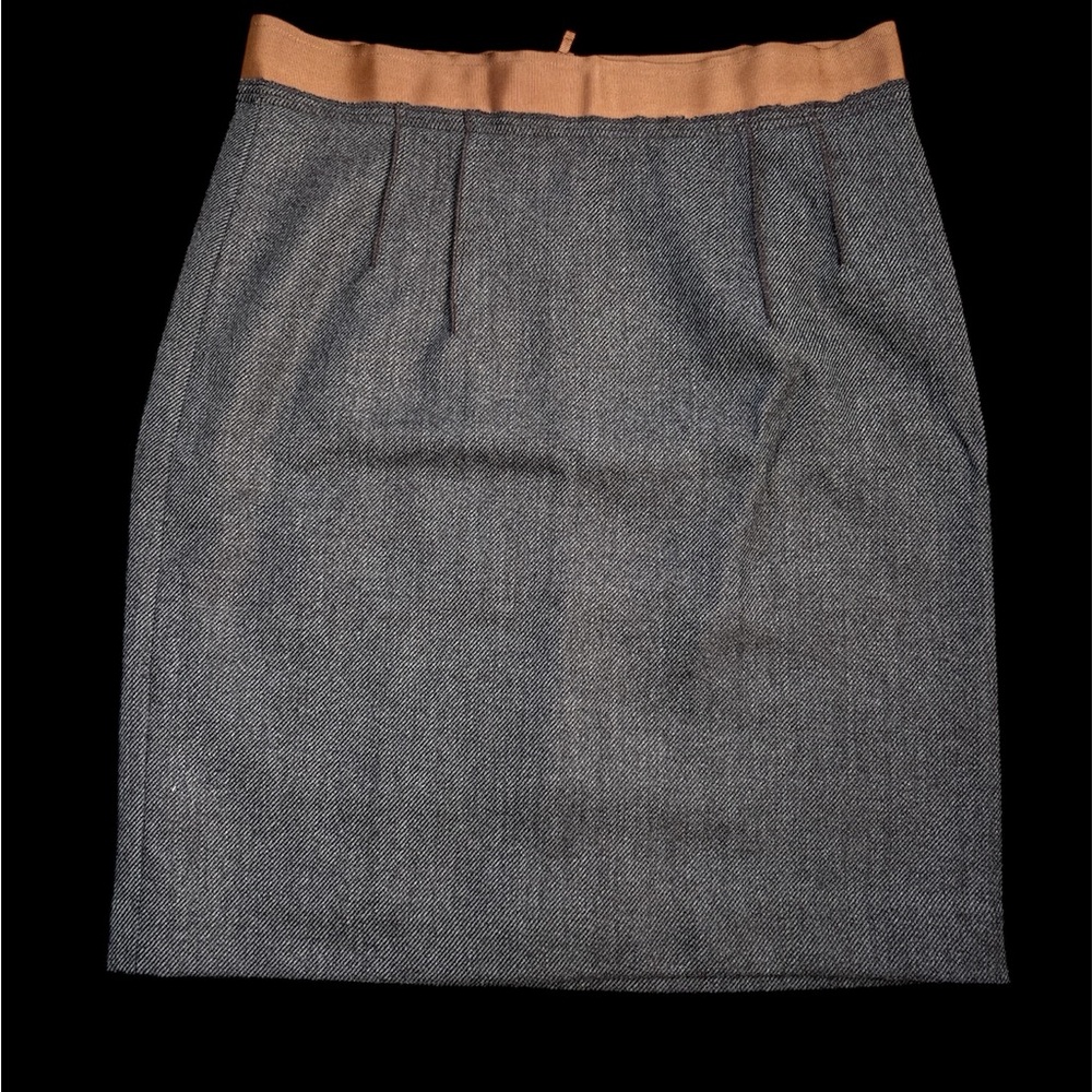 🐶❄️LOFT Gray and Tan Wool Blend Pencil Skirt